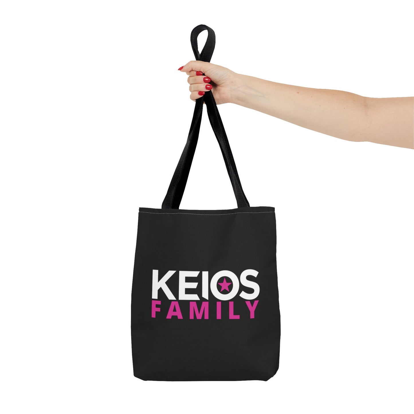 KEIOS FAMILY Tote Bag - Stylish Black Bag with KEIOS Star