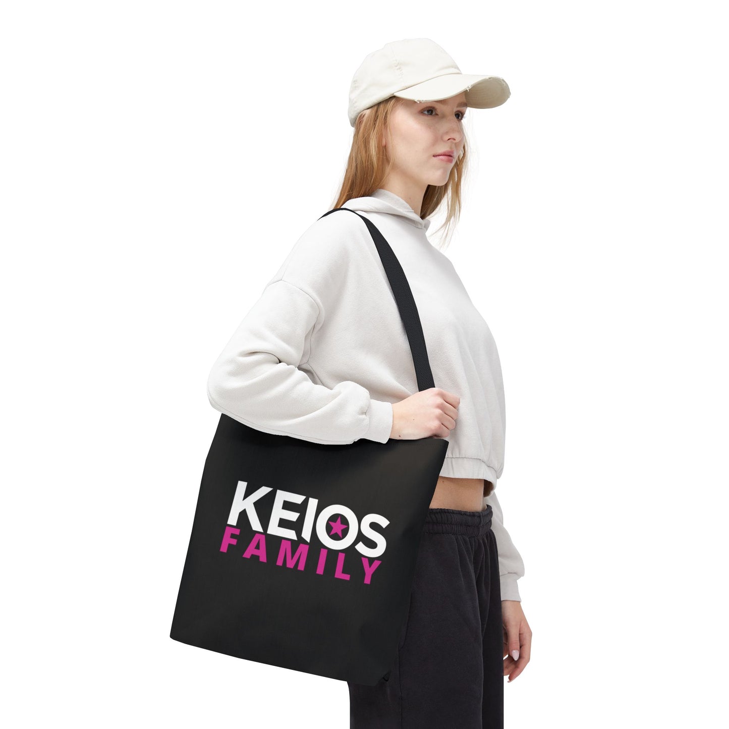 KEIOS FAMILY Tote Bag - Stylish Black Bag with KEIOS Star