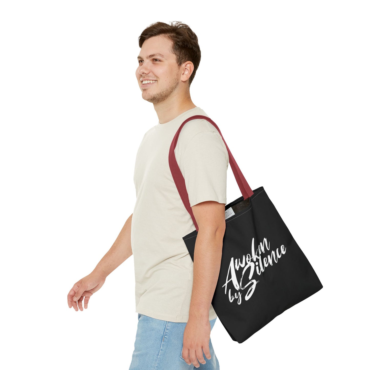 Awoken By Silence Tote Bag - Black Carryall for Everyday Use