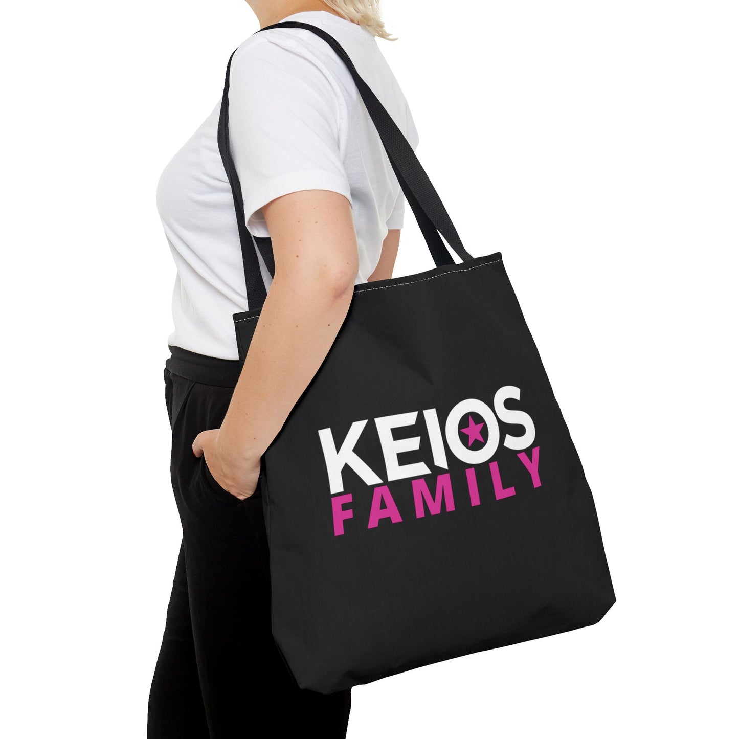 KEIOS FAMILY Tote Bag - Stylish Black Bag with KEIOS Star
