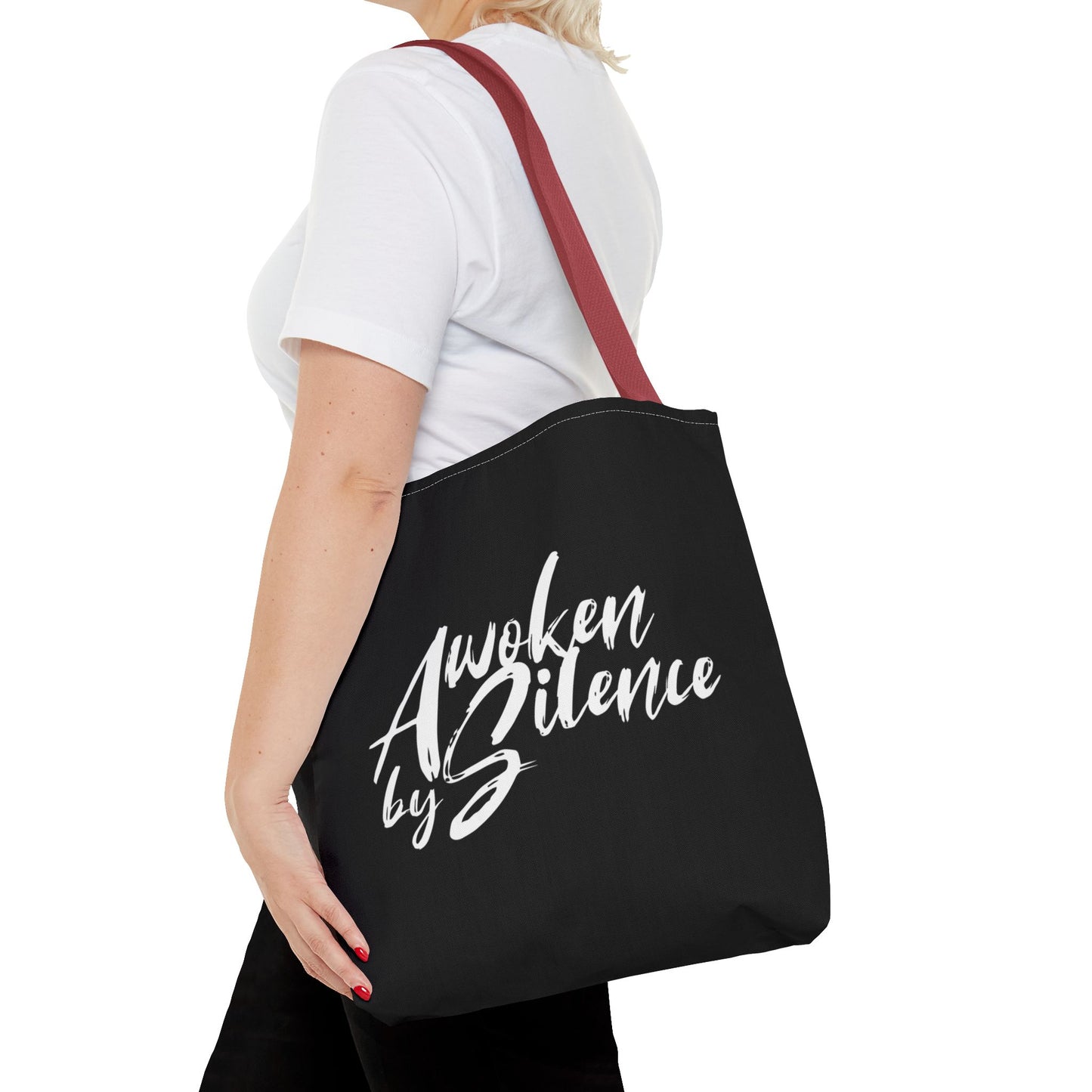 Awoken By Silence Tote Bag - Black Carryall for Everyday Use