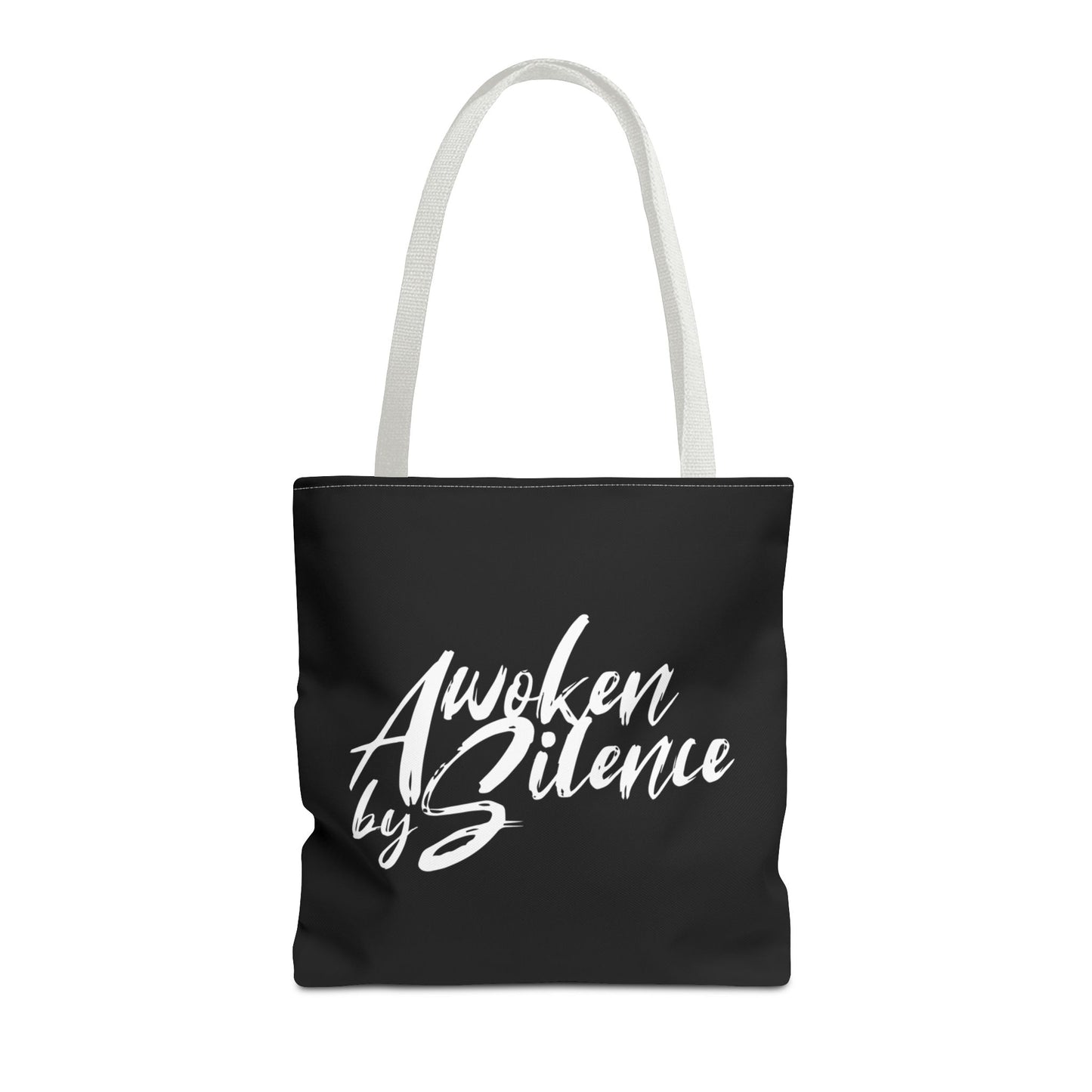 Awoken By Silence Tote Bag - Black Carryall for Everyday Use
