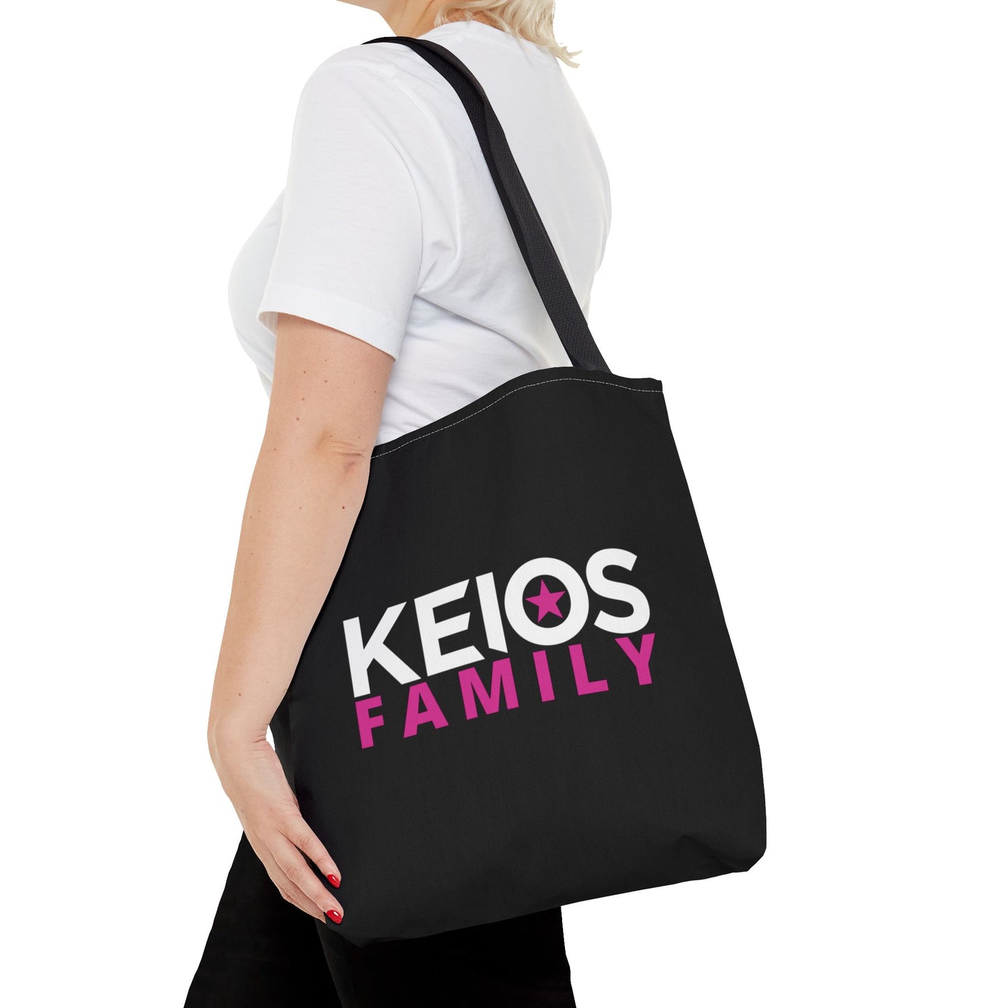 KEIOS FAMILY Tote Bag - Stylish Black Bag with KEIOS Star
