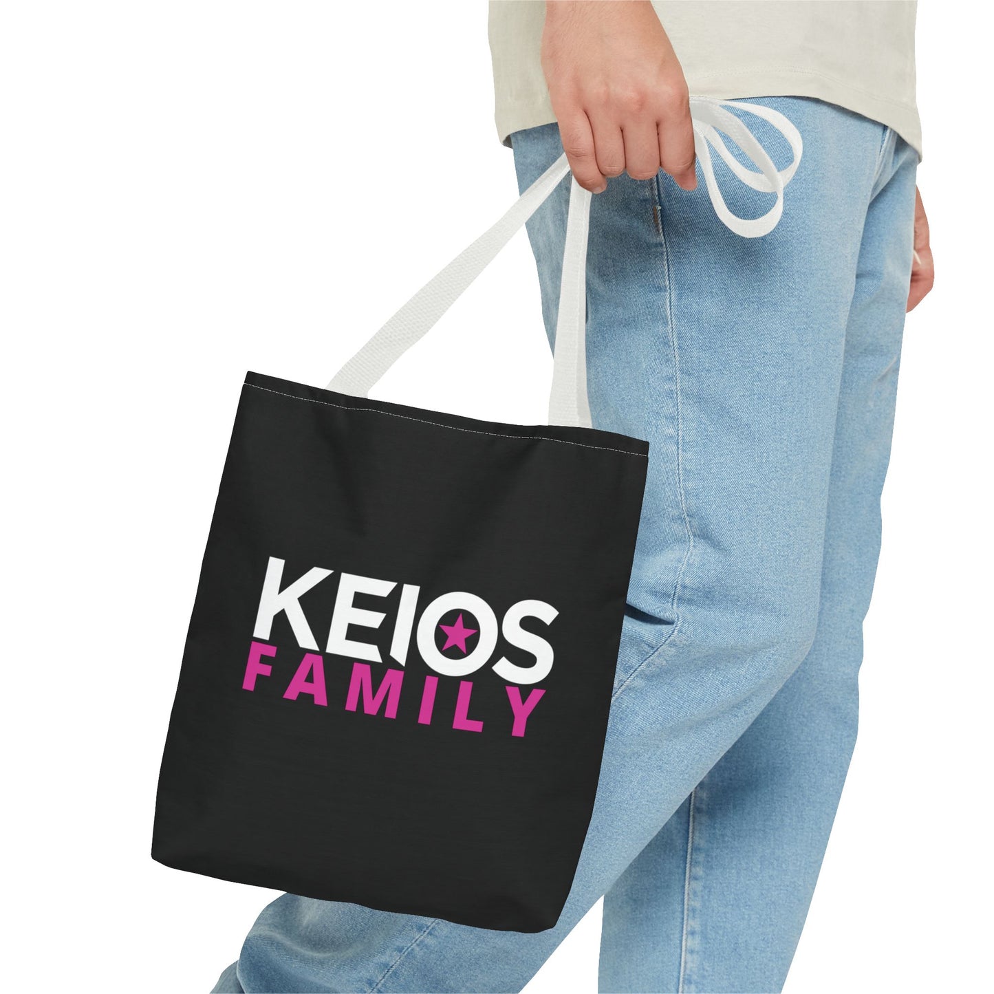 KEIOS FAMILY Tote Bag - Stylish Black Bag with KEIOS Star