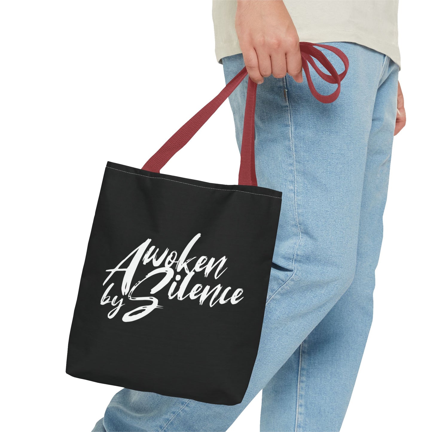 Awoken By Silence Tote Bag - Black Carryall for Everyday Use