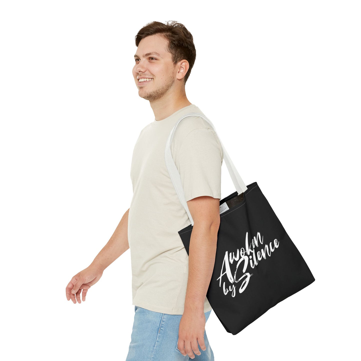 Awoken By Silence Tote Bag - Black Carryall for Everyday Use