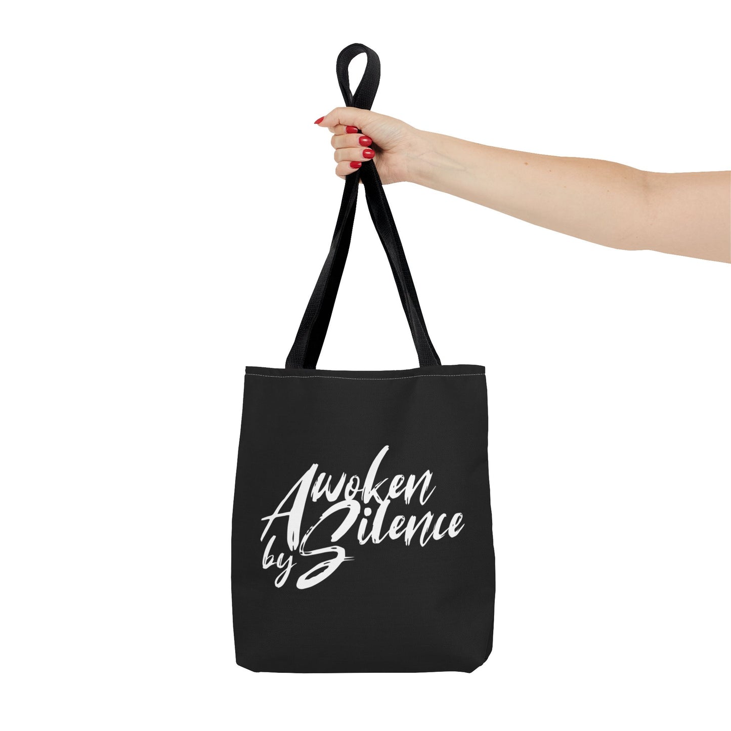 Awoken By Silence Tote Bag - Black Carryall for Everyday Use