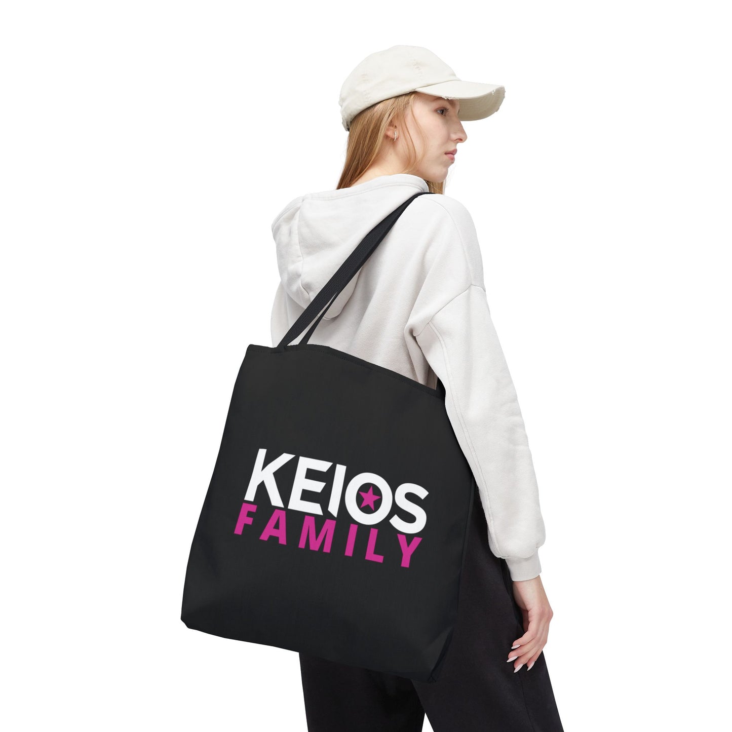 KEIOS FAMILY Tote Bag - Stylish Black Bag with KEIOS Star