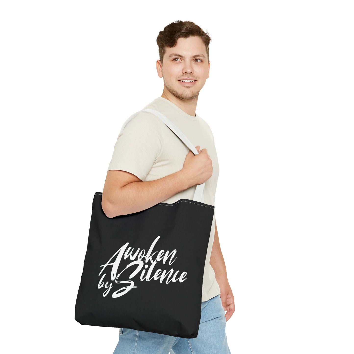 Awoken By Silence Tote Bag - Black Carryall for Everyday Use