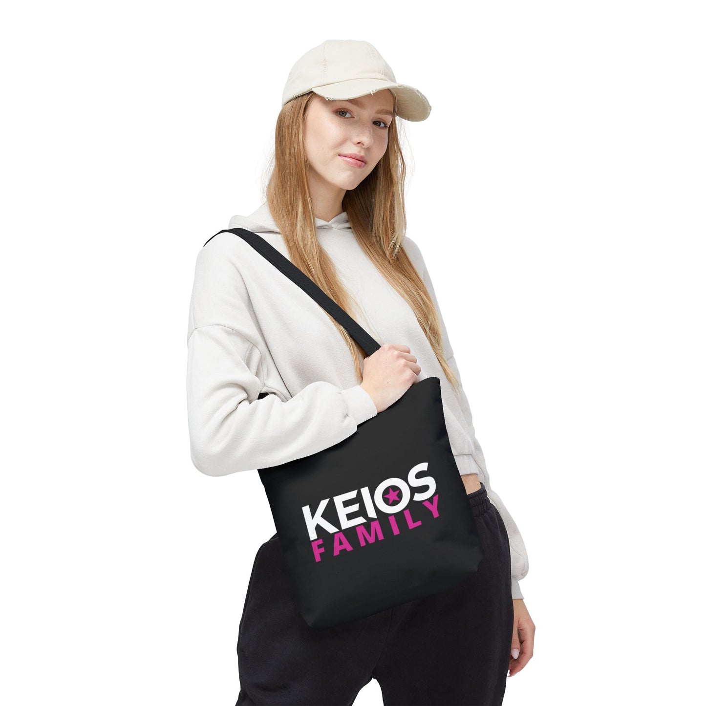 KEIOS FAMILY Tote Bag - Stylish Black Bag with KEIOS Star