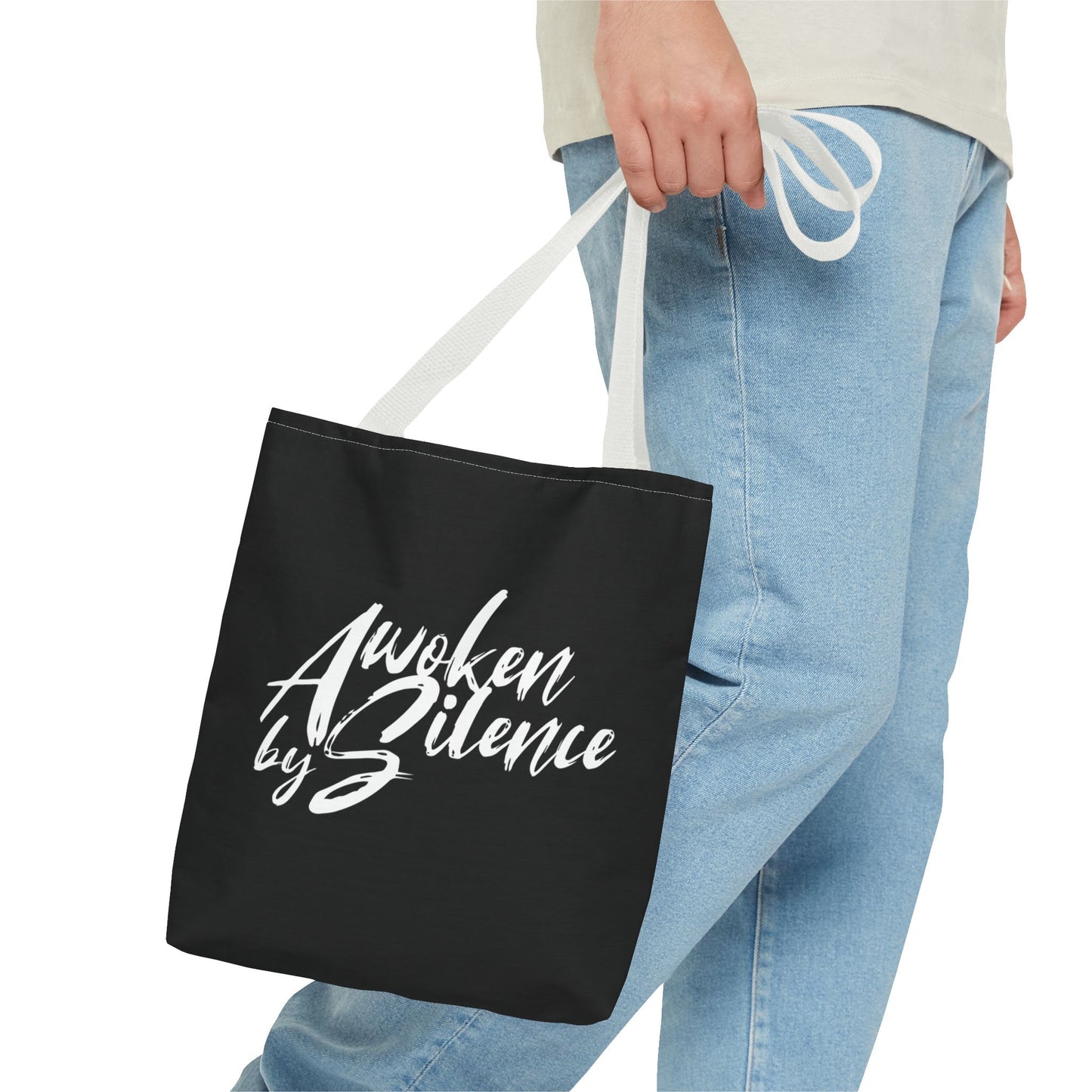 Awoken By Silence Tote Bag - Black Carryall for Everyday Use
