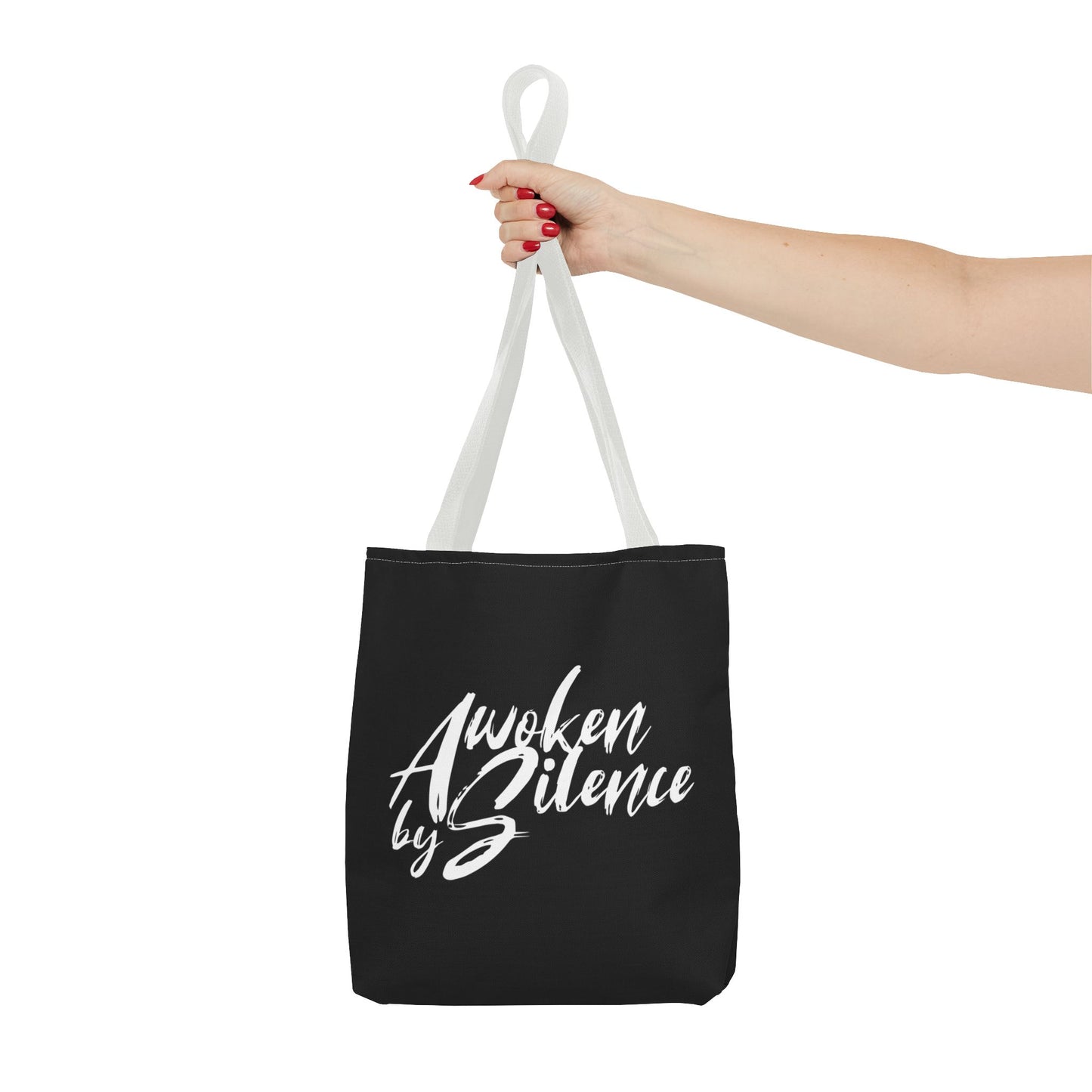 Awoken By Silence Tote Bag - Black Carryall for Everyday Use